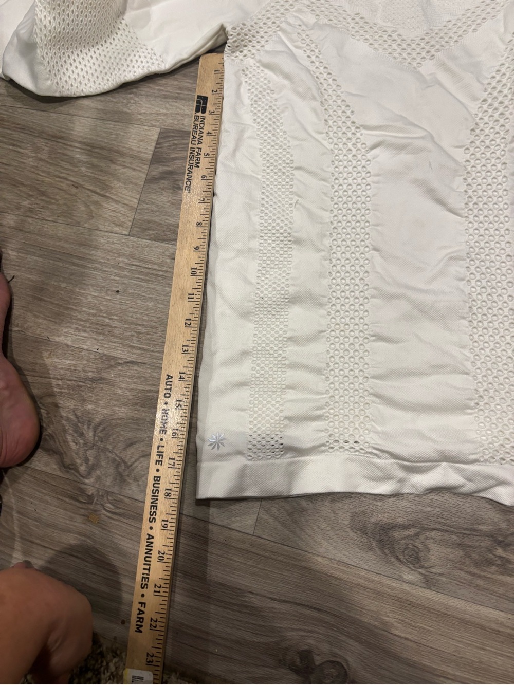 Athleta White Open-Knit Crewneck Sweatshirt - Picture 4 of 10